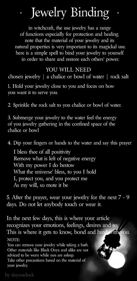 Here is a simple Jewelry Binding Spell for all wiccans and magick practitioners who are fond and confortable with wearing enchanted jewelries and alikewicca witchcraft binding jewelry spell bindingspell bracelet magic magick Witchcraft Binding Spell, Witchcraft Jewelry Enchantment, Witchcraft Spells That Work, Minions, Real Witchcraft Spells, Spells For Balance, Locating Spell, What Do Witches Wear, Witch Spells Knots