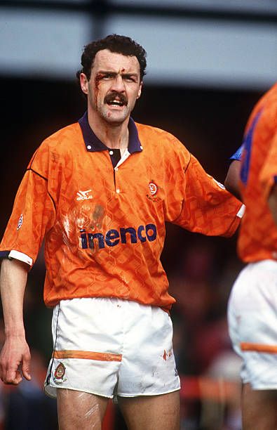 Garry Briggs, Blackpool, 1993. Blackpool Fc, British Football, Division 2, Blackpool, Football Kits, Football Club, Division, Getty Images, Polo Ralph Lauren