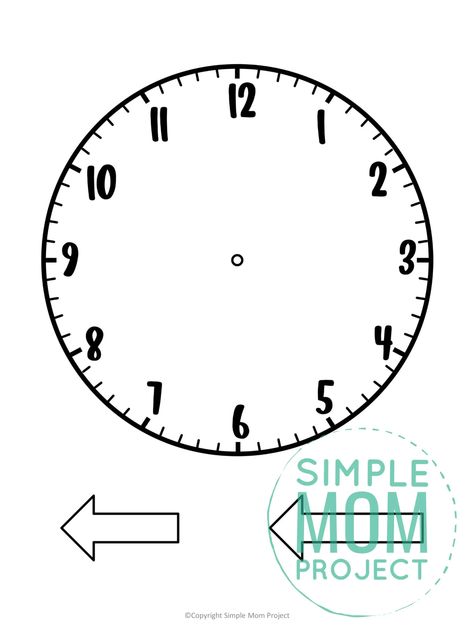 Are you teaching your math students hot to tell time? Use this free printable clock template to help! With the large paper clock, it will make teaching them to tell time easier! Click and download the free printable clock template today! Molde, Printable Clock Template, Clock Template Free Printable, Back To School Templates, Clock Templates, Homeschooling Crafts, Simple Mom Project, Blank Clock, Clock Face Printable