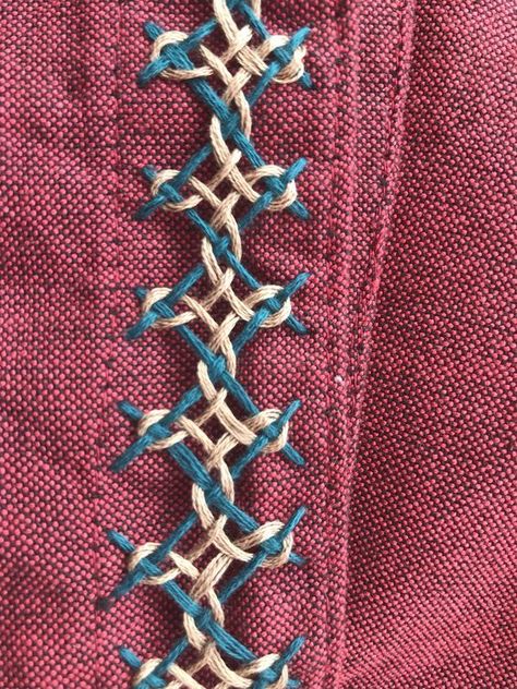 Hi!Onar in Ancient Greek means Dream...so enjoy... Viking Embroidery, Medieval Embroidery, Sulaman Pita, Broderie Simple, Herringbone Stitch, Tablet Weaving, Embroidery Stitches Tutorial, Pola Sulam, Creative Embroidery