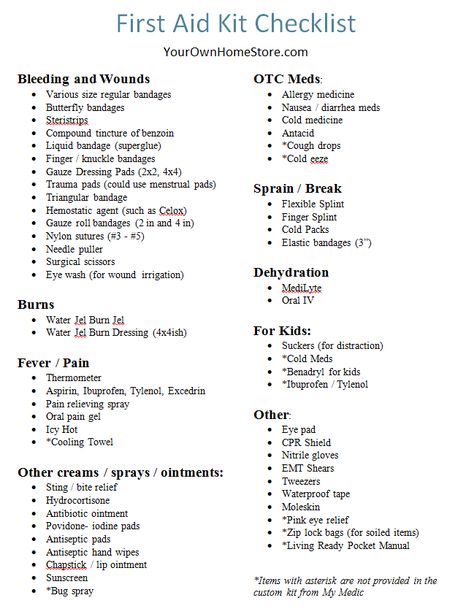 First Aid Kit Checklist Emergency Preparation, Organisation, First Aid Kit Checklist, 1000 Lifehacks, Jet Skies, First Aid Tips, Emergency Binder, Emergency Prepardness, Emergency Survival Kit