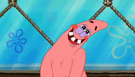 This is you. You're adorable. | 24 Things Patrick The Starfish Can Teach You About Being Your Best Self Humour, Spongebob Gif, Spongebob Quotes, When Your Crush, Spongebob Patrick, Spongebob Funny, Spongebob Wallpaper, My Face When, Patrick Star