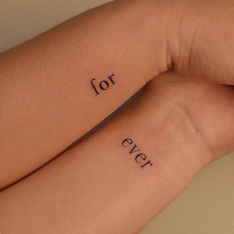 Matching Friendship Tattoos, Always Tattoo, Maching Tattoos, Forever Tattoo, Matching Best Friend Tattoos, Tattoos Infinity, Herz Tattoo, Tattoos Geometric, Bff Tattoos