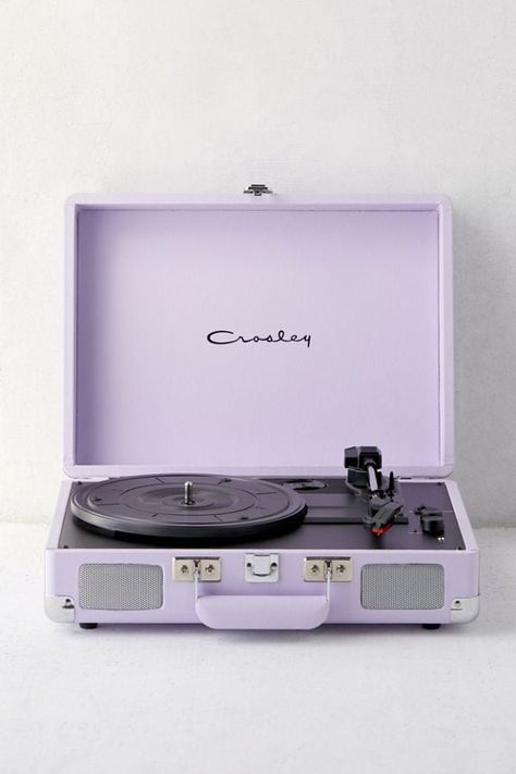 Crosley UO Exclusive Lavender Cruiser Bluetooth Record Player Album Records, Bluetooth Record Player, Violet Aesthetic, Purple Vibe, Lavender Aesthetic, Purple Walls, Record Players, Foto Vintage, Aesthetic Colors