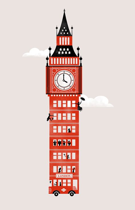Personal illustration Hallway Pictures, London Big Ben, London Illustration, Big Ben London, Travel Drawing, Graphic Poster Art, Travel Illustration, London Art, Travel Design