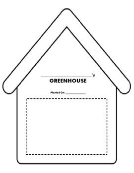 Green House Craft, Greenhouse Template Free Printable, Paper Greenhouse Template, Preschool Greenhouse, Gardening Preschool Crafts, Preschool Plant Crafts, April Lesson Plans, Farm Activities Preschool, Plant Experiments