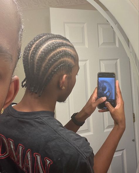 Cornrows With Faded Sides Men, 9 Cornrows Braids, Men’s Short Braids Hairstyles, Black Guy With Cornrows, Cornrows 4c Hair Men, Braided Cornrow Hairstyles Short Hair, Cornrows Men Fade, Cornrow For Men Black, Basic Cornrows For Men