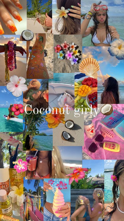 #coconutgirl #coconutgirlaesthetic #coconutgirlsummer #coconutvibes #beach #beachgirl #beachaesthetic #aesthetic #summer #surf #summeraesthetic Surfer Girl Aesthetic, Beach Outfit Aesthetic, Surfing Aesthetic, Beach Girl Aesthetic, Surf Aesthetic, Cute Summer Wallpapers, Preppy Beach, Beachy Aesthetic, Summer Surf