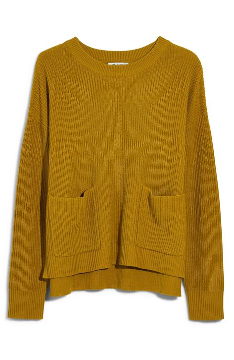 Madewell Patch Pocket Pullover Sweater available at #Nordstrom Pocket Sweater, Cotton Jumper, Sweater Grey, Fashion Tips For Women, Knit Jumper, Knitwear Women, White Sweaters, Women Pullover, Mustard Yellow