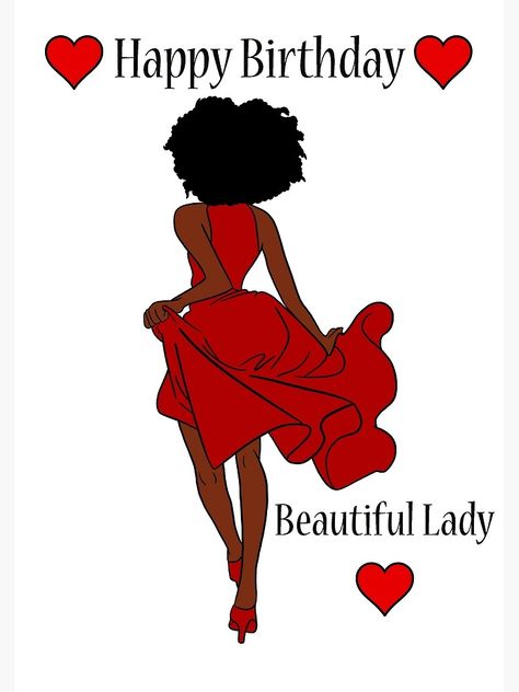"Happy Birthday Beautiful Black Woman/Lady. " Greeting Card by Tatdesigns2020 | Redbubble Happy Birthday African Queen, Happy Birthday Line Sister Delta, Birthday Wishes Black Woman, Happy Birthday Wishes Black Woman, Happy Birthday Black Woman, Happy Birthday Beautiful Lady, Black Women Birthday, Happy Birthday African American, Birthday Gorgeous
