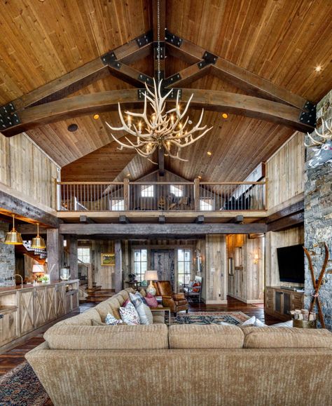 An absolutely breathtaking Utah mountainside retreat with scenic views Western Style Living Room, Mountainside Retreat, Cozy Home Library, Mountain Condo, Balcony Office, Camp Ground, Western Interior, French Country Modern, Rustic House Plans
