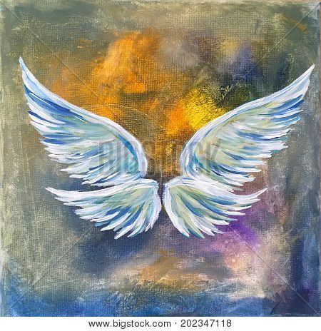 Painting Angel Wings, Wings Wall Art, Wings Painting, Wings Artwork, Angel Wings Painting, Angel Wings Drawing, Angel Wings Wall Art, Watercolor Angel, Angel Wings Art