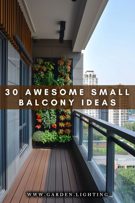 a close up of a balcony with a planter on the wall Vertical Garden Small Balcony, Small Patio Design Ideas Apartment Balconies, Vertical Garden In Balcony, Balcony Design Plants, The Balcony Design, Living Balcony Ideas, Long Narrow Balcony Ideas Apartment, Narrow Long Balcony Ideas, Balcony Ideas Big