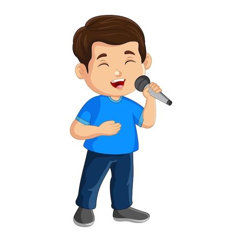 Vector cute little boy singing with micr... | Premium Vector #Freepik #vector #kids-singing #happy-cartoon #cute-boy #kids-music Singing Cartoon, Sing Cartoon, Kids Singing, Kids Music, Cartoon Photo, Happy Cartoon, Boy Kids, Psd Icon, Iconic Photos