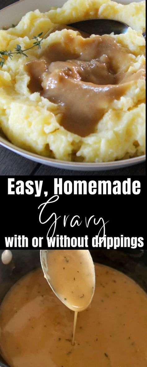 Quick Gravy Recipe, Gravy Recipe Without Drippings, Basic Gravy Recipe, Gravy Recipe No Drippings, Pork Gravy Recipe, Brown Gravy Recipe Easy, Country Gravy Recipe, Best Gravy Recipe, Easy Homemade Gravy