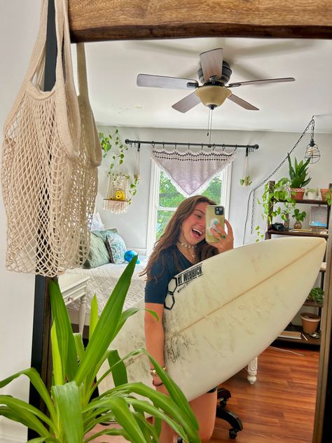 Surfer Girl Room, Salty Granola, Coastal Home, Surfer Girl, Girl Room, Not Mine, Granola, Mirror Selfie, Mirror