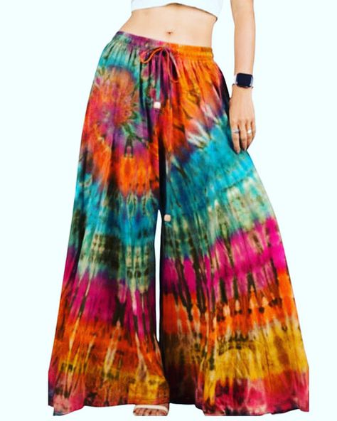 Boho pants free size Funky Crafts, Flowy Summer Pants, Palazzo Pants Outfit, Tortoise Food, Dye Pants, Pants Pocket, Tie Dye Pants, Tie Dye Fashion, Fantasy Wardrobe