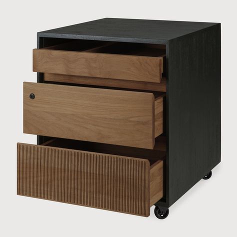 Oscar drawer unit Ethnicraft Furniture, Mobile Desk, Under Desk Storage, Curved Sectional, Console Desk, Desk Drawer, Under Desk, Set Of Drawers, Standard Furniture