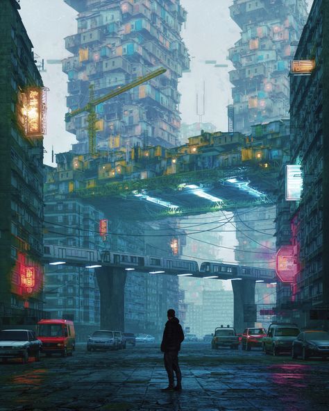 ArtStation - UNLIMITED FOG, beeple . Cyberpunk Slums, Dystopian Art, Dystopian Aesthetic, Art Cyberpunk, Pelan Rumah, Game Creator, Sci Fi City, Dystopian Future, Cyberpunk Aesthetic