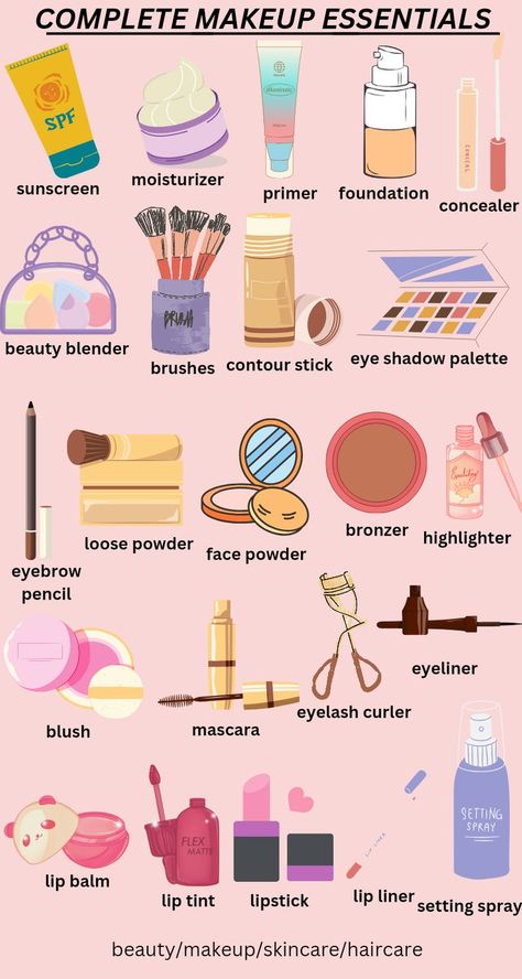 Makeup essentials
Beauty products
Flawless makeup
Cosmetic tools
Must-have makeup
#MakeupEssentials
#BeautyMustHaves
#FlawlessLook
#CosmeticTools
#BeautyEssentials Makeup Tools Products, Full Face Makeup Tutorial, Alat Makeup, Complete Makeup, Collection Makeup, Makeup Face Charts, Makeup Advice, Full Makeup, Makeup Help