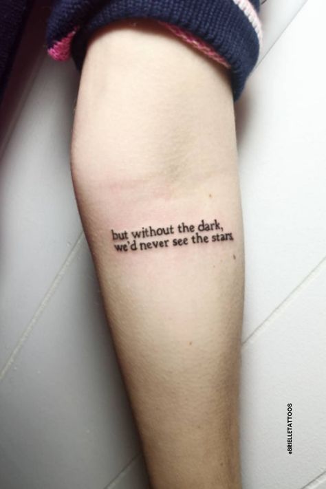 Small Poem Tattoo, Quote Placement Tattoo Arm, Best Quotes Tattoo, Book Text Tattoo, Patchwork Quote Tattoo, Simple Quote Tattoos With Meaning, Words For A Tattoo, Tattoo Ideas Text Simple, Tattoo Quote Forearm