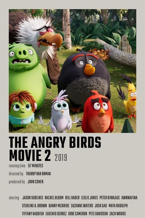 Angry Birds Poster, Angry Bird Movie, The Angry Birds Movie 2, Movie Watchlist, Zach Woods, Danny Mcbride, Series Posters, Birds Movie, Movie Journal