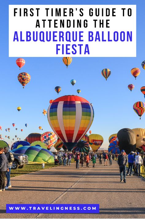 Hundreds of hot air balloons in vibrant colors launching at once at the Albuquerque Balloon Fiesta in New Mexico.