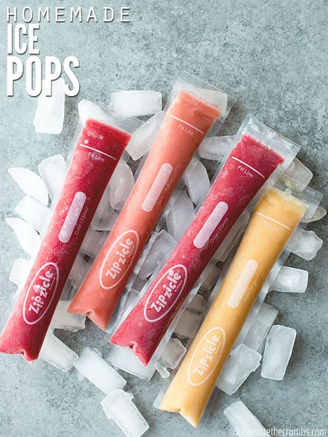 Granitas, Sugar Free Ice Pops, Homemade Citronella Candles, Sugar Free Popsicles, Glace Fruit, Homemade Ice Pops, Fruity Recipes, Freeze Pops, Artificial Food