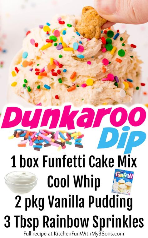 Dunkaroo Dip, Dessert Dip Recipes, Party Dip, Sweet Dips, Dip Recipes Easy, Dessert Dips, Sweet Snacks, Yummy Food Dessert, Perfect Party