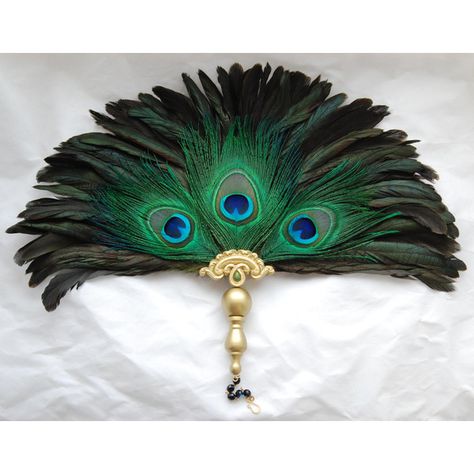 Renaissance Peacock Trio Feather Fan, Medieval Feather Fan, Victorian... (£52) ❤ liked on Polyvore featuring home, home decor, peacock home accessories, peacock home decor and rooster home decor Fan Victorian, Peacock Home Decor, Ostrich Feather Fan, Victorian Fan, Peacock Feather Art, Feather Fans, Peacock Jewelry, Antique Fans, Peacock Decor