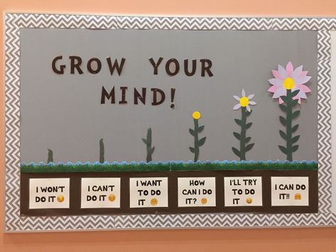 Therapeutic Bulletin Boards, Growth Mindset Art Project, Start Of School Bulletin Board Ideas, Growth Mindset Bulletin Board Elementary, Grit Bulletin Board, Take What You Need Bulletin Board, Science Door Decorations, Cute Classroom Ideas, Counselor Bulletin Boards