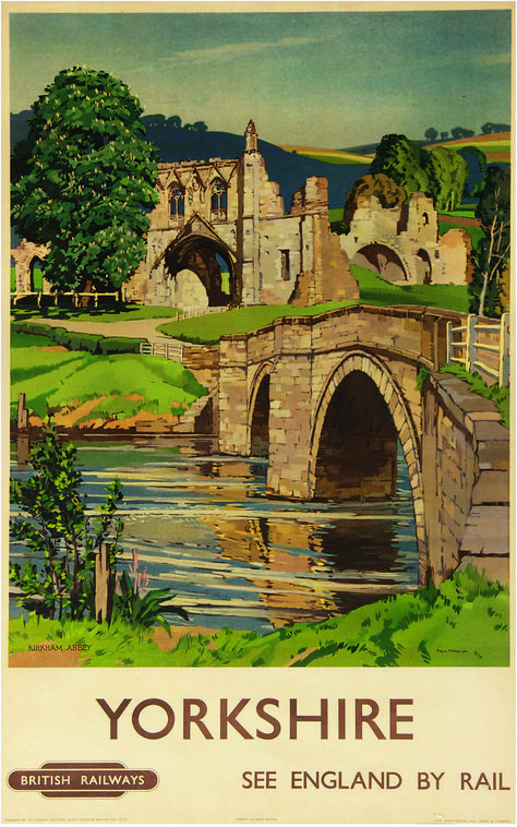 YORKSHIRE, Kirkham Abbey, British Railways | MARSTON, Freda … | Flickr Posters Uk, Train Posters, Travel Advertising, Transportation Poster, Postal Vintage, British Railways, Railway Posters, British Rail, Retro Travel Poster