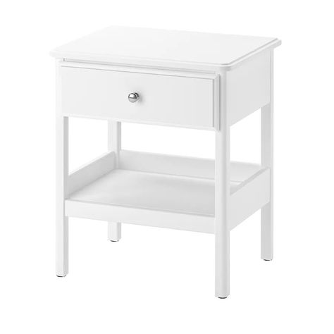 33 Best Bedside Tables and Nightstands (2021) | Architectural Digest Ikea Tyssedal, Bedside Table Ikea, Ikea Nightstand, White Bedside Table, Painted Drawers, Ikea Hemnes, Bedside Storage, White Chests, White Nightstand