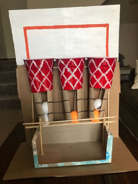 Step-by-step guide to make it this tic tac toe arcade game from your home. Upcycling, Fishing For Kids, Cardboard Arcade, Arcade Games Diy, Basketball Arcade Game, Basketball Arcade, Diy Carnival Games, Game Crafts, Diy Arcade