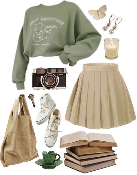 school 2 Outfit | ShopLook Cottagecore Outfit Inspo Fall, Aesthetic Clothes School Appropriate, Natashacore Outfits, School Outfits Cottagecore, Cottagecore Back To School Outfits, Cottagecore Academia Aesthetic Outfit, Hogwarts Style Inspired Outfits, Cottagecore Outfit Ideas Vintage, Classy Cottagecore Outfits