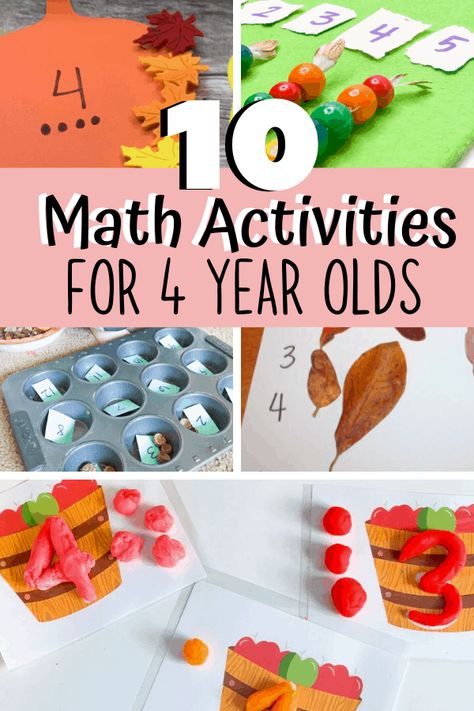 Fun Homeschool Activities Preschool, 4 Yo Homeschool, Montessori, Math With Preschoolers, Maths Activity Preschool, Math Make And Take Activities, 4 Yo Learning Activities, Homeschool Preschool Curriculum Age 4, Pattern Math Activities Preschool