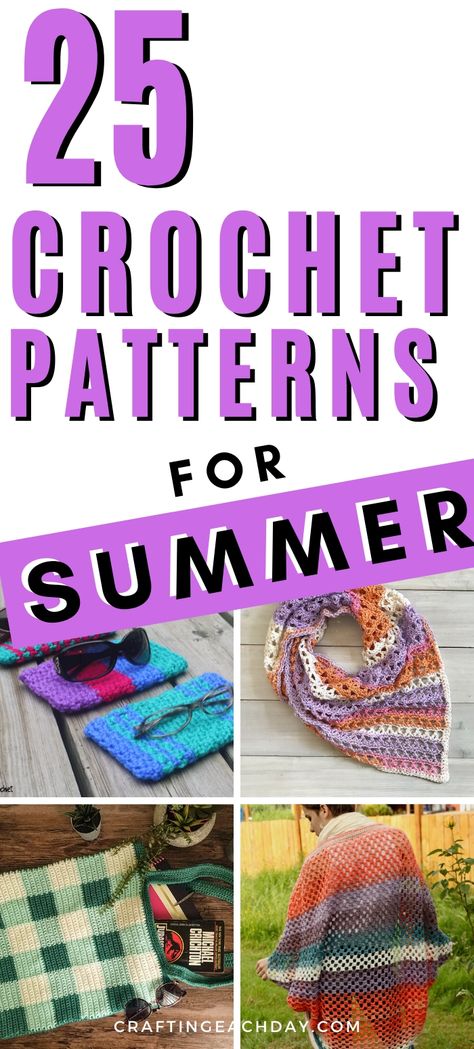 Summertime Crochet Projects, Popular Crochet Items To Sell Free Pattern, Free Useful Crochet Patterns, Free Crochet Patterns Acrylic Yarn, Crochet Summer Items, Spring And Summer Crochet Ideas, Crochet Summer Free Patterns, Summer Crochet Patterns Free Easy, Crochet Summer Decor