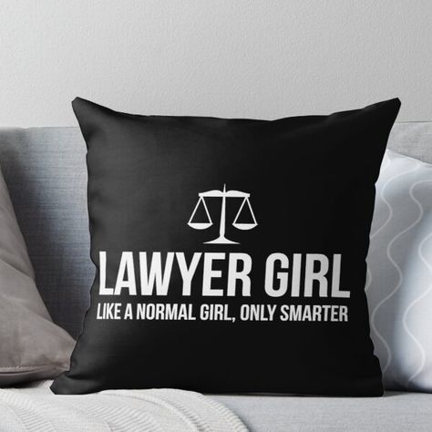 Funny, Lawyer Girl, Female Attorney, Female Lawyer, Normal Girl, A Pillow, Lawyer, Throw Pillow, For Sale