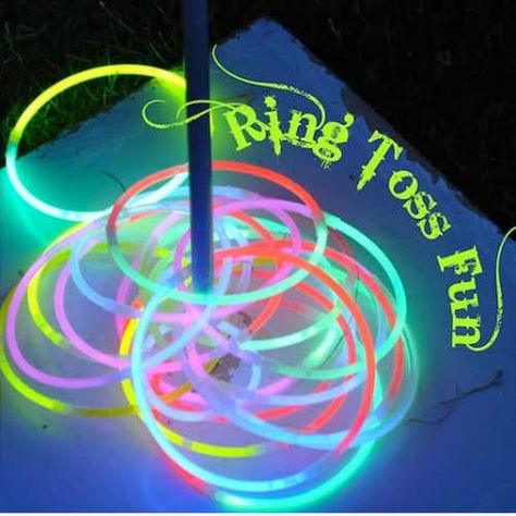 Indoor Camping Party, Glow In Dark Party, Neon Birthday Party, Glow Stick Party, Glow Birthday Party, Neon Birthday, Glow Birthday, Camping Parties, Outdoor Games For Kids