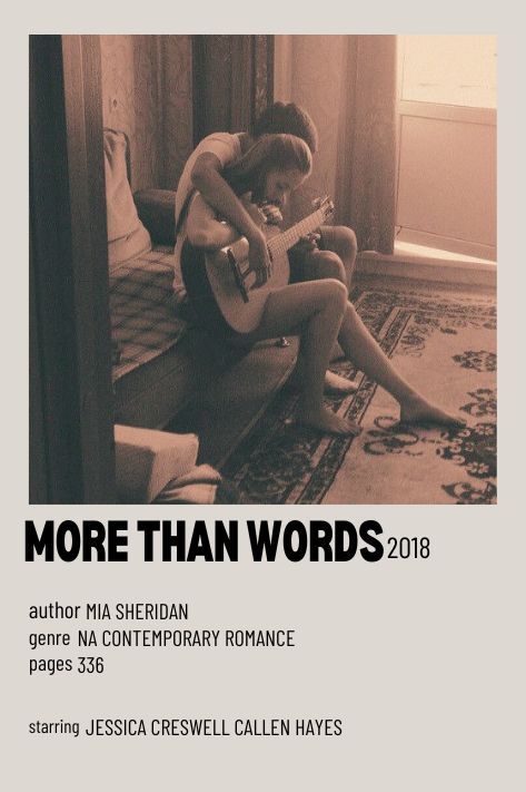 Book Lovers, More Than Words Mia Sheridan, Mia Sheridan, Polaroid Poster, Contemporary Romances, More Than Words, Book Aesthetic, Book 1, Good Books