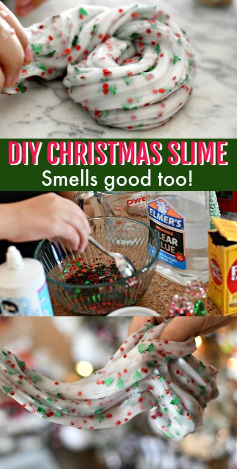 Diy Christmas Slime, Diy Gifts For Christmas, Make Christmas Tree, Diy Christmas Party, How To Make Christmas Tree, Kids Christmas Party, Christmas Crafts For Kids To Make, Navidad Diy, Preschool Christmas