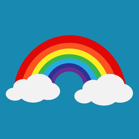 Rainbow With Clouds, Rainbow Cartoon, Rainbow Images, Rainbow Clipart, Cartoon Clouds, Cloud Icon, Cloud Vector, Rainbow Png, Cloud Drawing