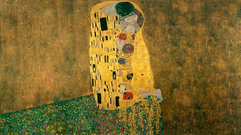 61+ Gustav Klimt Wallpapers on WallpaperPlay Gustav Klimt Wallpaper Desktop, Wallpapers Paintings, Kiss Wallpaper, Van Gogh Wallpaper, Kiss Painting, Gustav Klimt Art, The Kiss (klimt), Klimt Art, Klimt Paintings