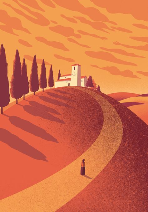 Gig Poster, Art And Illustration, Davide Bonazzi, Cover Wattpad, Poster Photo, San Giovanni, Landscape Illustration, Environment Design, Italian Artist