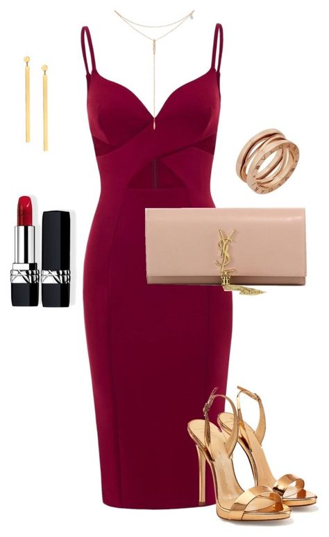 "Untitled #114" by candicegeorge on Polyvore featuring Aloura London, Bulgari, Giuseppe Zanotti, Yves Saint Laurent, Tacori, Lana and Christian Dior Dressy Outfits, Stil Inspiration, Elegantes Outfit, Looks Chic, Fancy Outfits, Mode Inspiration, Mode Style, Classy Dress, Night Outfits