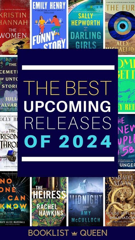 Upcoming Book Releases 2024. Take a look ahead at all the upcoming releases. Find out what the most-anticipated upcoming book releases are in the coming months. The list continually updates, so you'll always have a great list of books to read in 2024. Must Read Books 2024, Book Club Books For 2024, 2024 Historical Fiction, Most Anticipated Books Of 2024, Books To Movies 2024, Books New Releases 2024, Books Becoming Movies In 2024, Top Books To Read 2024, Top Books 2024