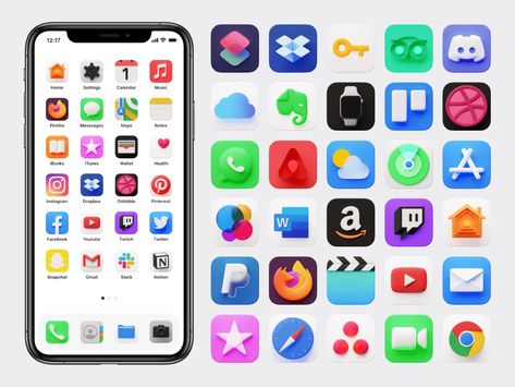 New Caramel 3D icons for iPhone 🔥 by Craftwork Studio for Craftwork on Dribbble Phone 3d Icon, App Icon Design Black, Icon Design Black, Iphone Customization, Icons For Iphone, Iphone Ui, Laptop Aesthetic, Basic Background, Ios Themes