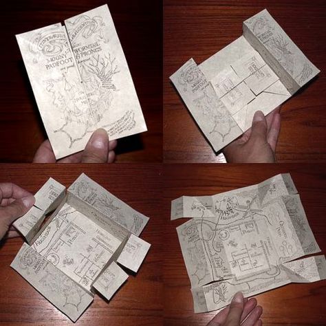 DIY Mini Harry Potter Marauder's Map with instructions (made for a birthday party) Mauraders Map Printable Free, Harry Potter Day, Classe Harry Potter, Harry Potter Christmas Decorations, Harry Potter Christmas Tree, Harry Potter Marauders Map, Harry Potter Bday, Harry Potter Classroom, Festa Harry Potter