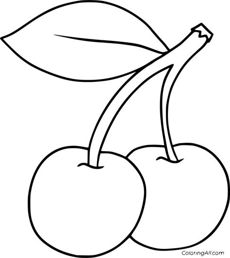 29 free printable Cherry coloring pages in vector format, easy to print from any device and automatically fit any paper size. Cherries Coloring Page, Cherry Coloring Page, Fruit Coloring Pages Free Printable, Cherry Drawing, Coloring Pages Easy, Cherry Art, Fruit Coloring Pages, Fruits Drawing, صفحات التلوين