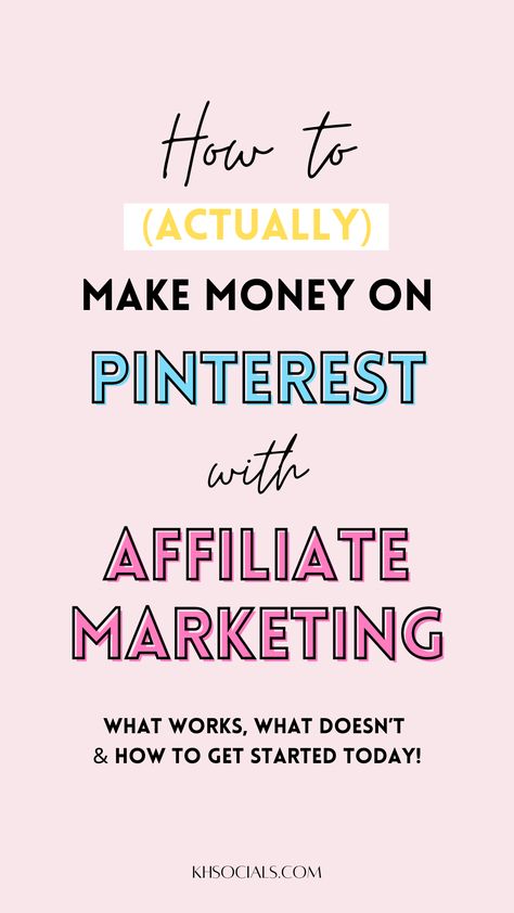 Learn how to make money on Pinterest with affiliate marketing- the right way! There’s a lot of promises made online about how to get paid on Pinterest with affiliate links, and in this Pinterest marketing guide, we’re sharing 5 steps to earn money on Pinterest with affiliate marketing, plus what not to do! Click through for the complete guide. Affiliate marketing for beginners, Pinterest blogging tips, Pinterest how to make money Affiliate Marketing On Amazon, Getting Started With Affiliate Marketing, Become An Affiliate Marketer, Step By Step Affiliate Marketing, Em The Affiliate, How To Post Affiliate Links On Pinterest, Starting Affiliate Marketing, Affiliate Marketing Step By Step, Easy Affiliate Marketing